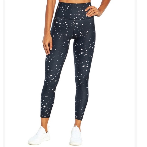 Wildfox Black & White Star Contender Compression Ankle Leggings - Picture 1 of 10